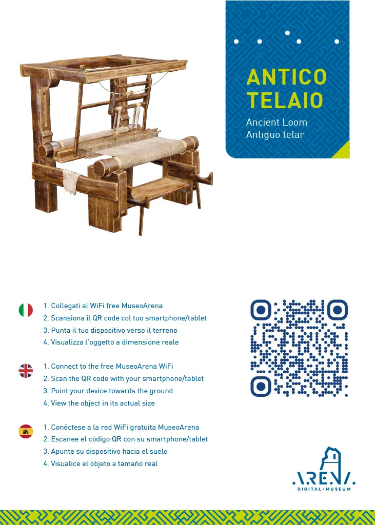 Pannello illustrativo dell'antico telaio