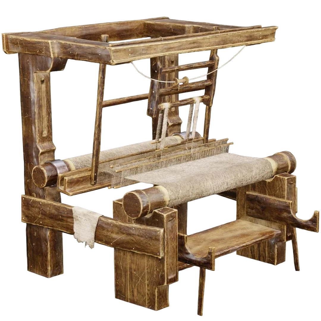 Modello 3D dell'antico telaio